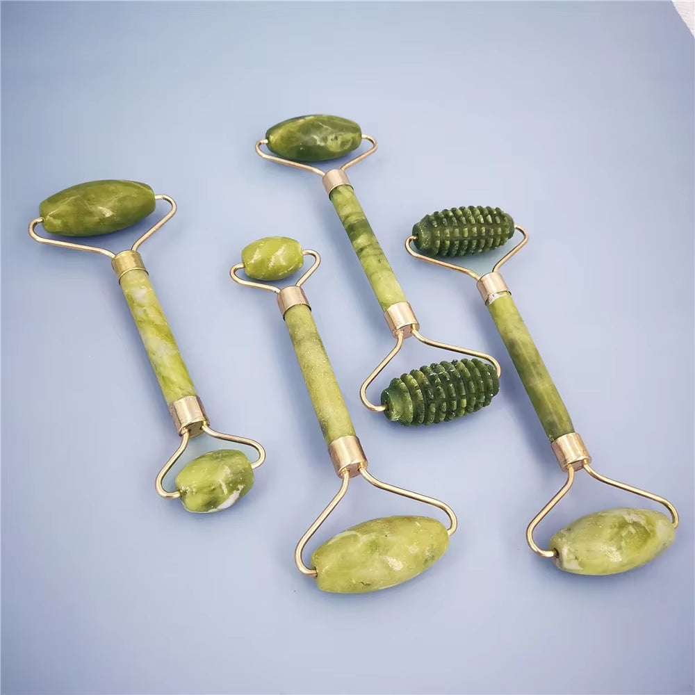 Face Massager Guasha Natural Jade Roller Scraper Board Facial Skin Care Tools Roller Massage Beauty Slimming Facial Skin Care