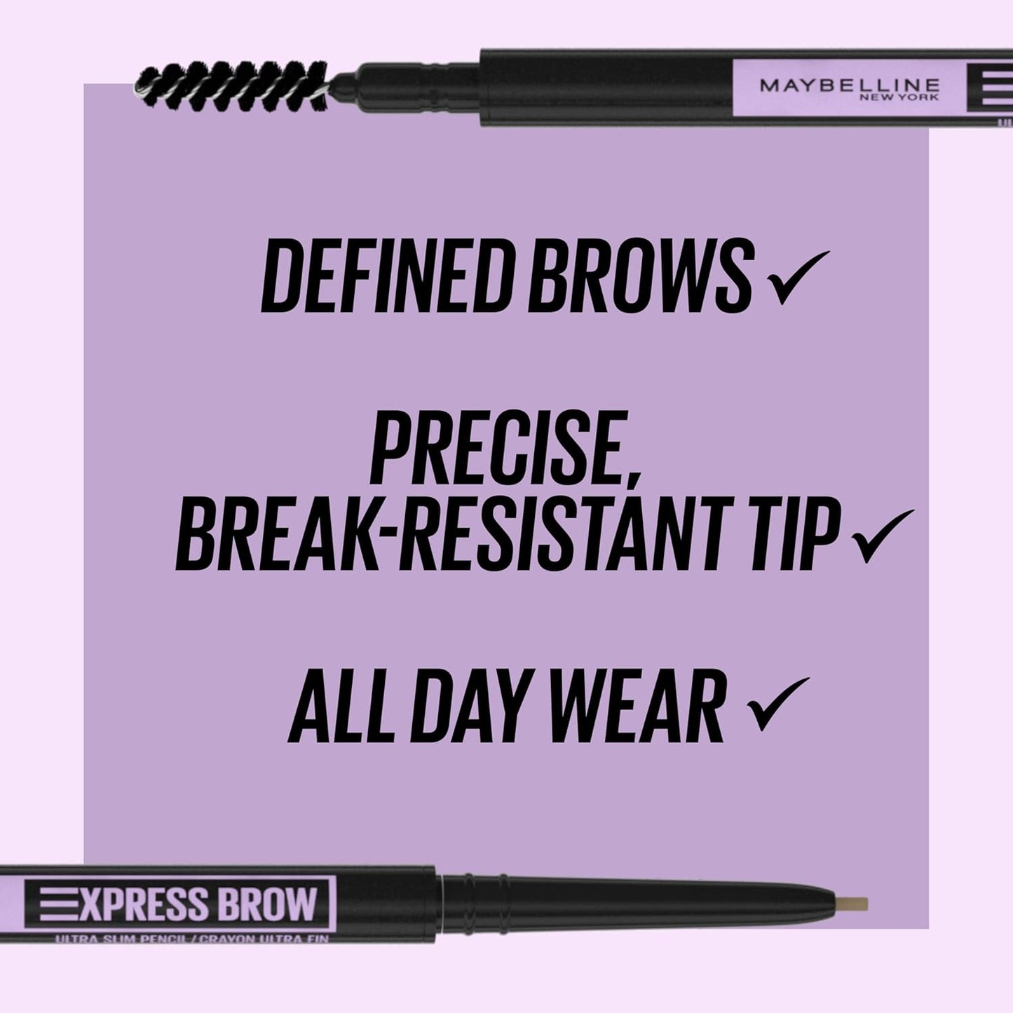 New York Brow Ultra Slim Defining Eyebrow Pencil, Soft Brown, 0.003 Oz (Packaging May Vary)